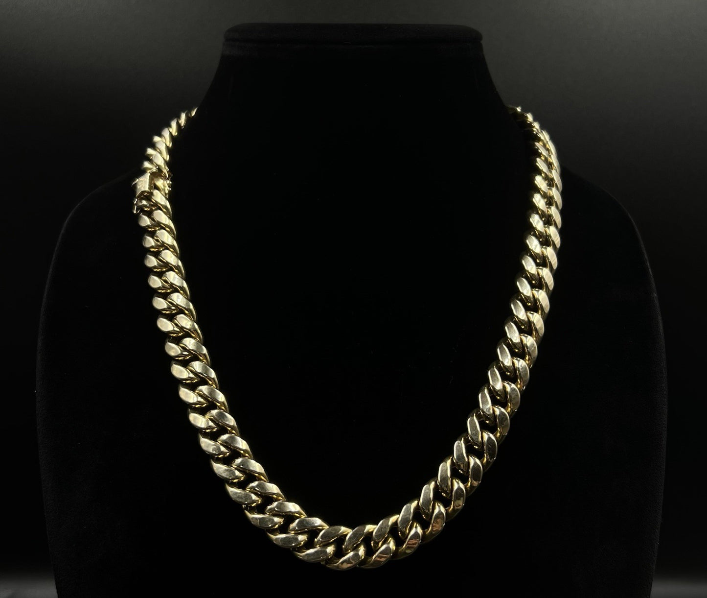 22” 10K Semi-Solid Yellow Gold Miami Cuban Chain | 84.45g | 13mm | Box Clasp |