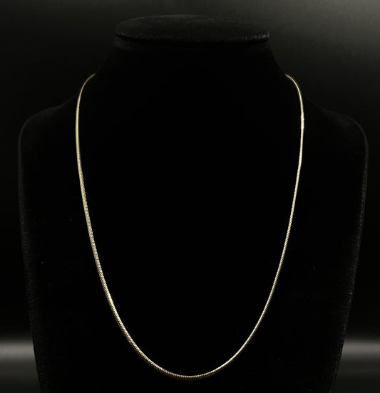 18” 14K Solid Yellow Gold Snake Chain | 5.09g | 1.7mm | Lobster Clasp |