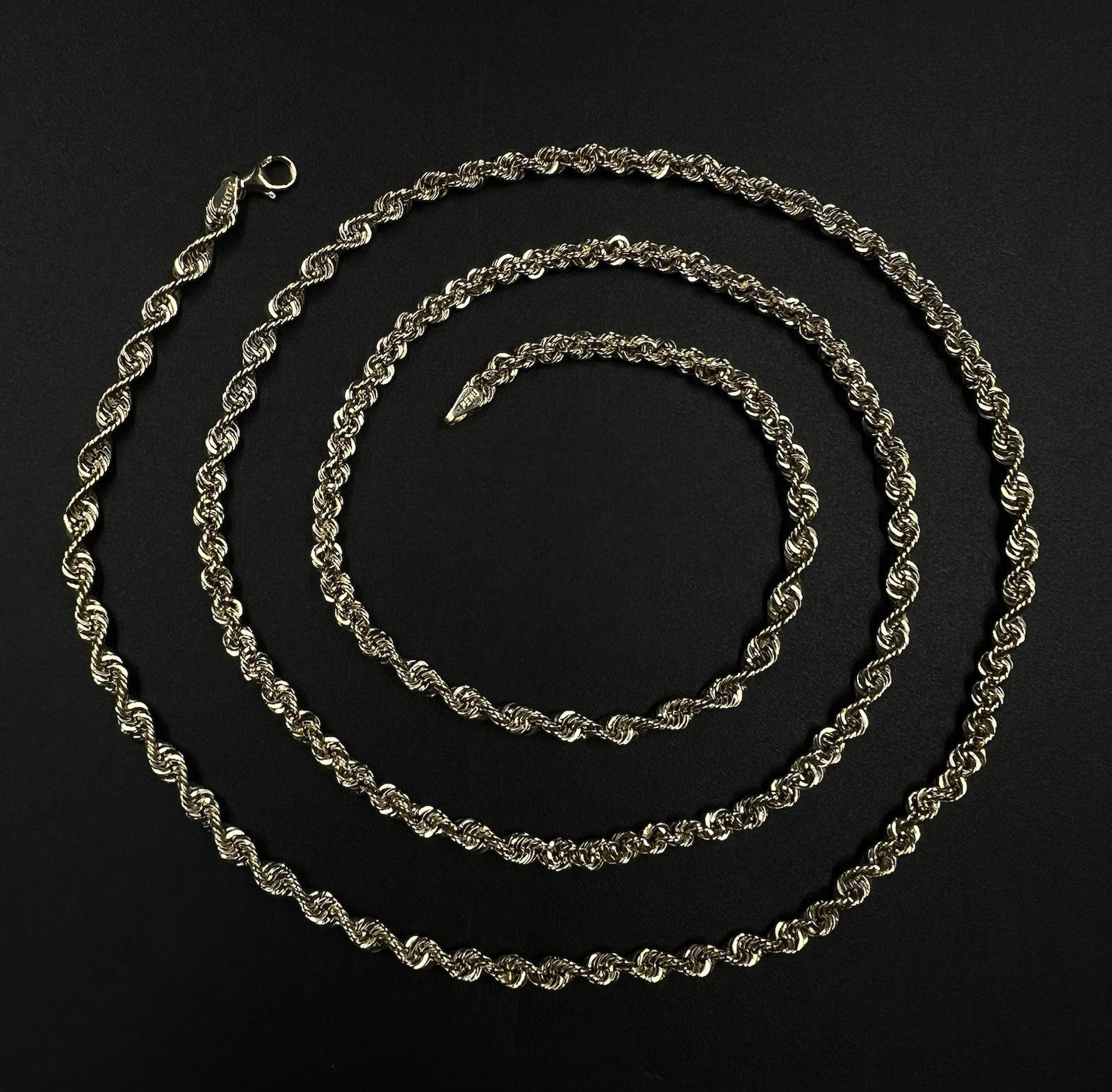 32” 14K Hollow Yellow Gold Rope Chain | 7.42g | 4MM | Lobster Clasp |