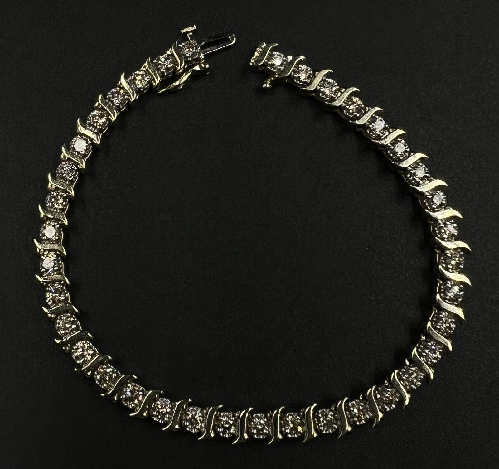 7.25” 14K Solid Yellow Gold Natural Diamond Tennis Bracelet ~2ct | 12.66g 5.5mm