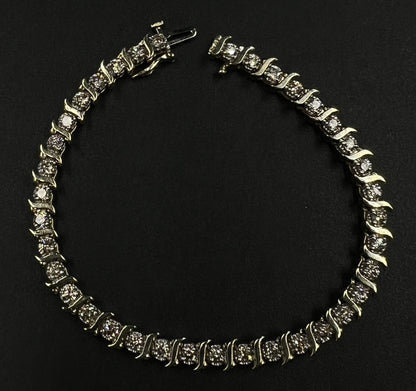 7.25” 14K Solid Yellow Gold Natural Diamond Tennis Bracelet ~2ct | 12.66g 5.5mm