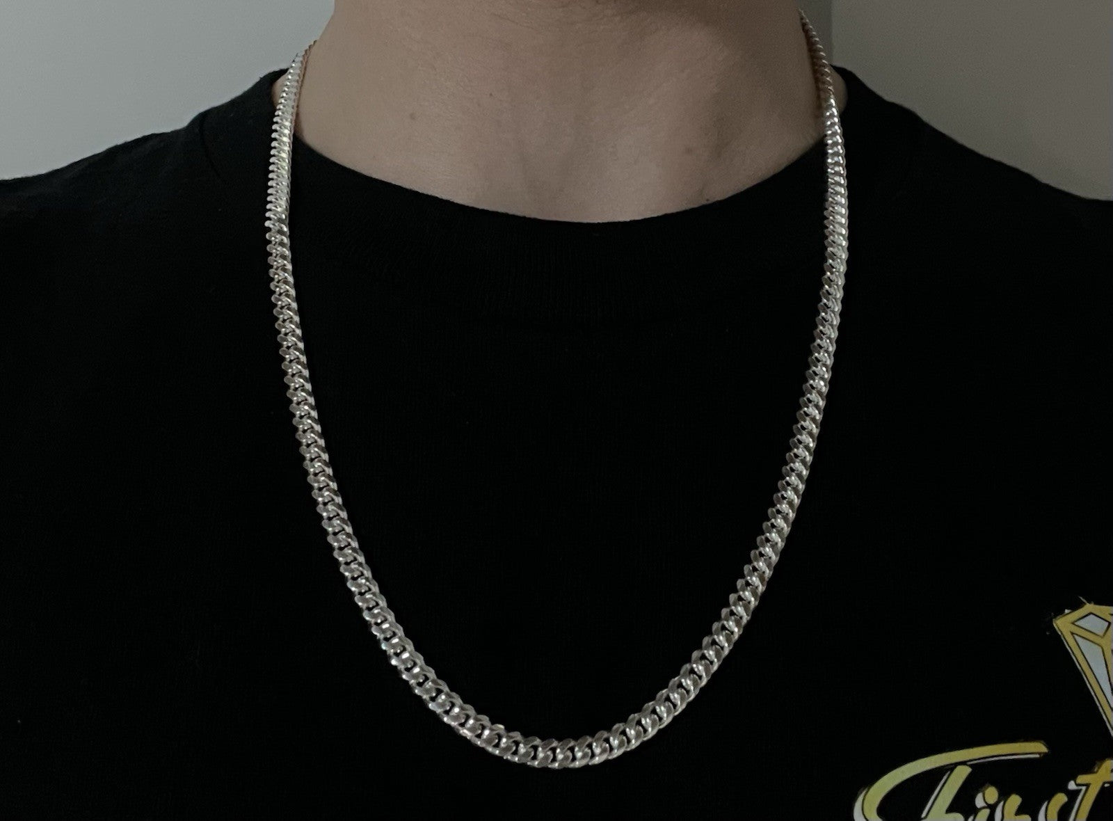 24” 925 Solid Sterling Silver Diamond Cut Miami Cuban Chain 42.23g | 5.4MM Italy