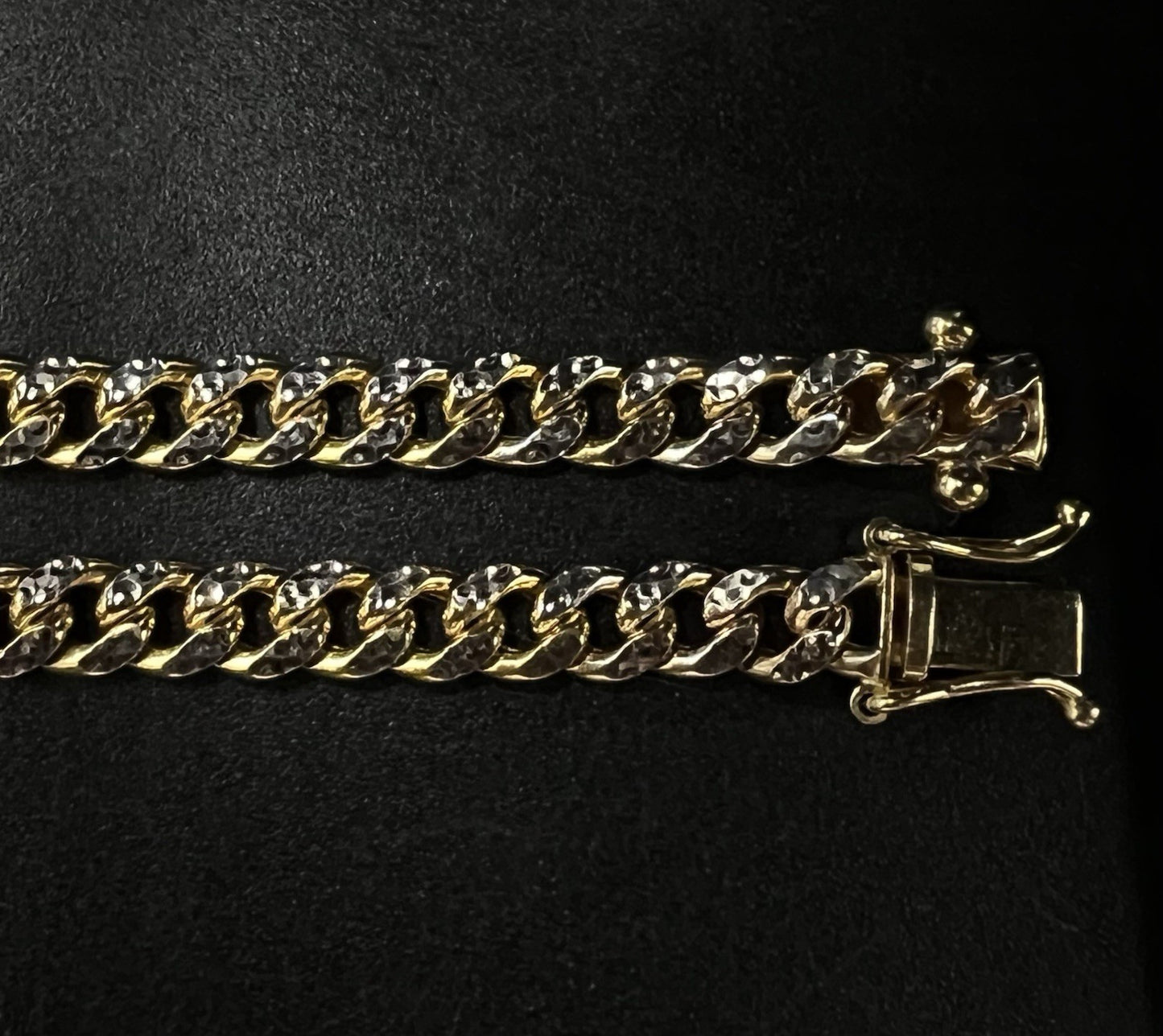 8” 10K Hollow Yellow Gold Diamond Cut Miami Cuban Bracelet | 9.4g | 5.4MM | Box