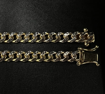 8” 10K Hollow Yellow Gold Diamond Cut Miami Cuban Bracelet | 9.4g | 5.4MM | Box