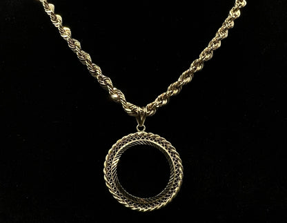 1.13” 14K Solid Yellow Gold Picture Pendant | 2.64g | 5MM Bail |