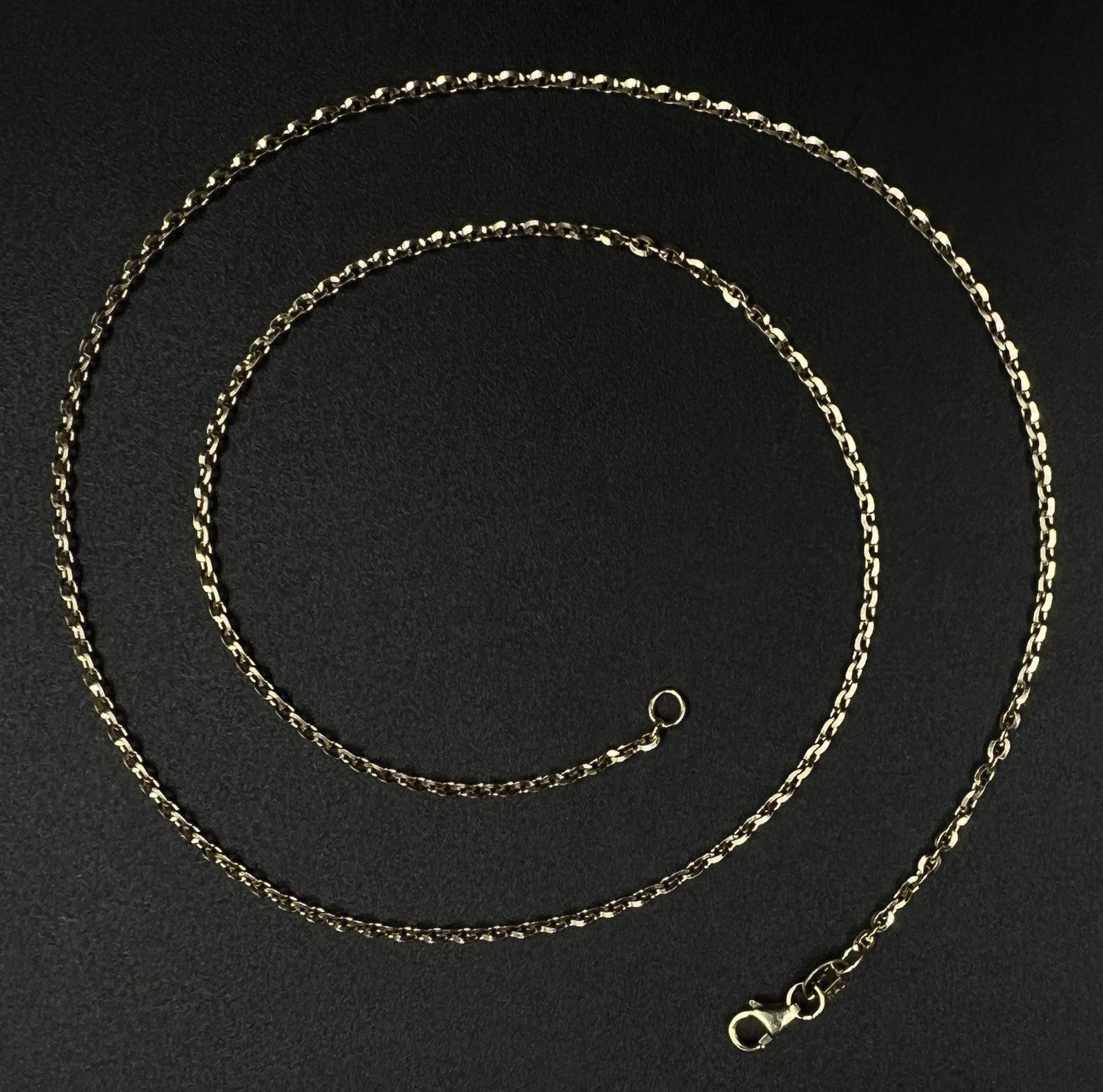 18” 14K Semi-Solid Yellow Gold Cable Chain 3.9g | 1.6MM | Italy | Lobster Clasp