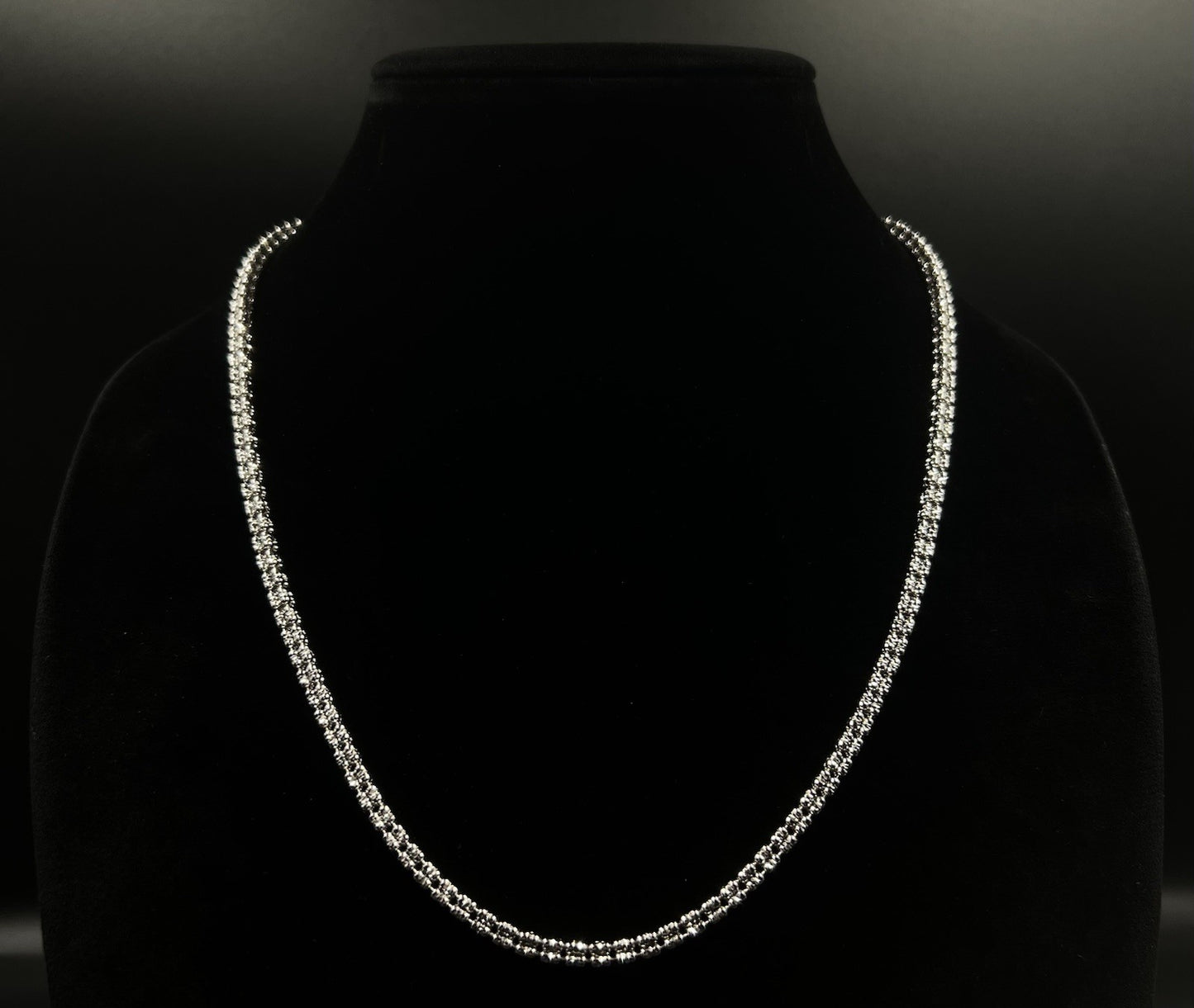 22” 925 Solid Sterling Silver Diamond Cut Ice Rope Chain | 30.79g | 4.7MM Italy