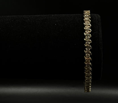 7.25” 14K Yellow Gold Natural Diamond Tennis Bracelet | 9.42g | ~1.5ct | 4.5MM |