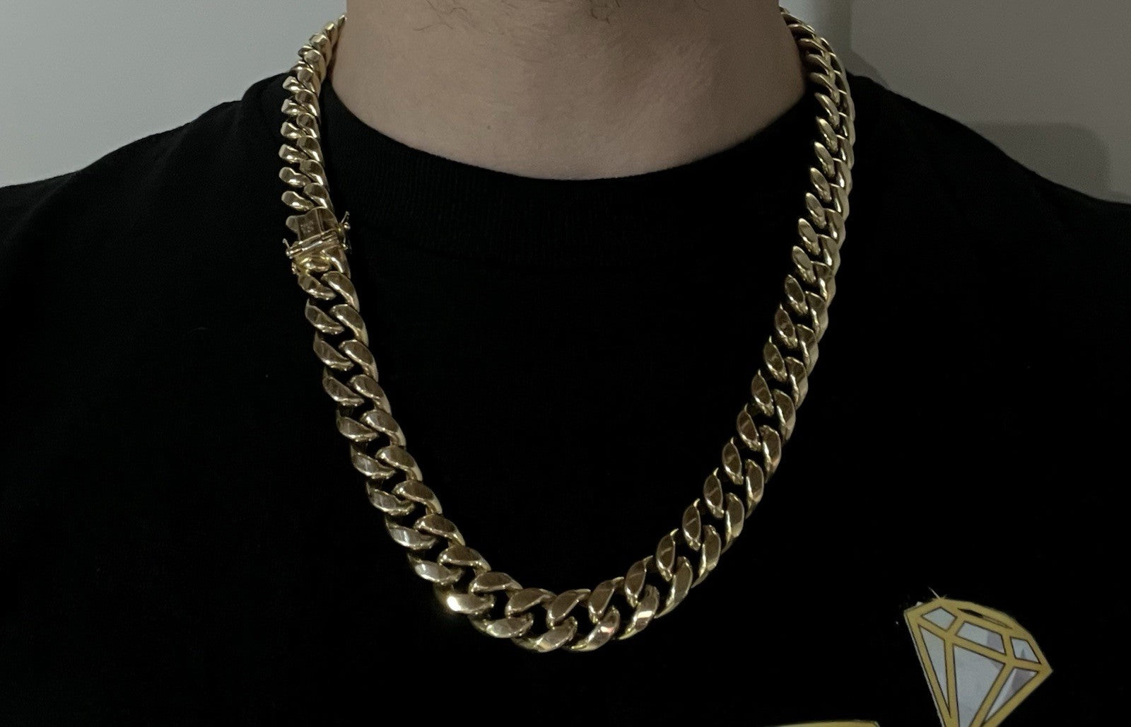 22” 10K Semi-Solid Yellow Gold Miami Cuban Chain | 84.45g | 13mm | Box Clasp |