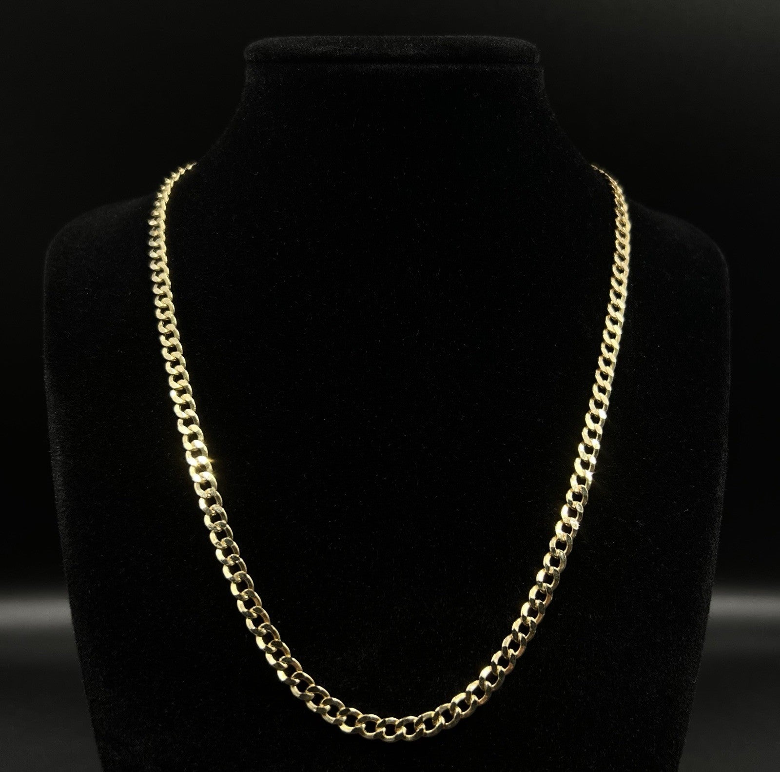 18” 10K Hollow Yellow Gold Diamond Cut Cuban Chain | 6.76g | 4.5MM | Lobster |