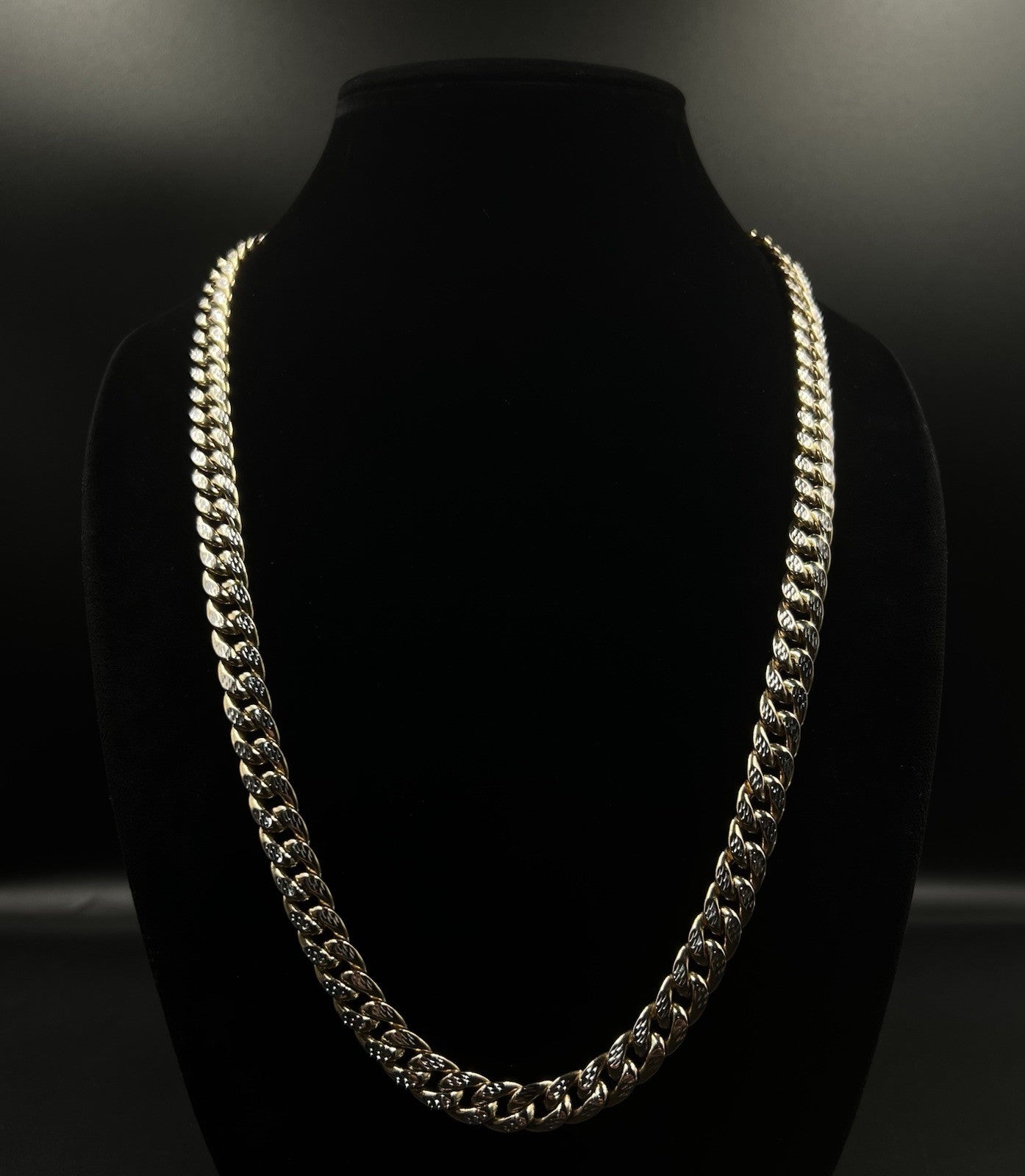 28” 10K Hollow Yellow Gold Diamond Cut Miami Cuban Chain | 57.23g | 10.2MM | Box