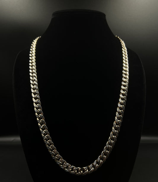 28” 10K Hollow Yellow Gold Diamond Cut Miami Cuban Chain | 57.23g | 10.2MM | Box