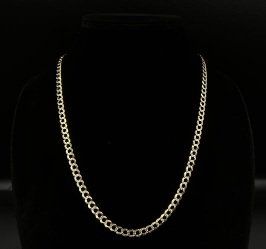 22.25” 14K Solid Yellow Gold Diamond Cut Cuban Chain | 19.7g | 5.6mm | Lobster |