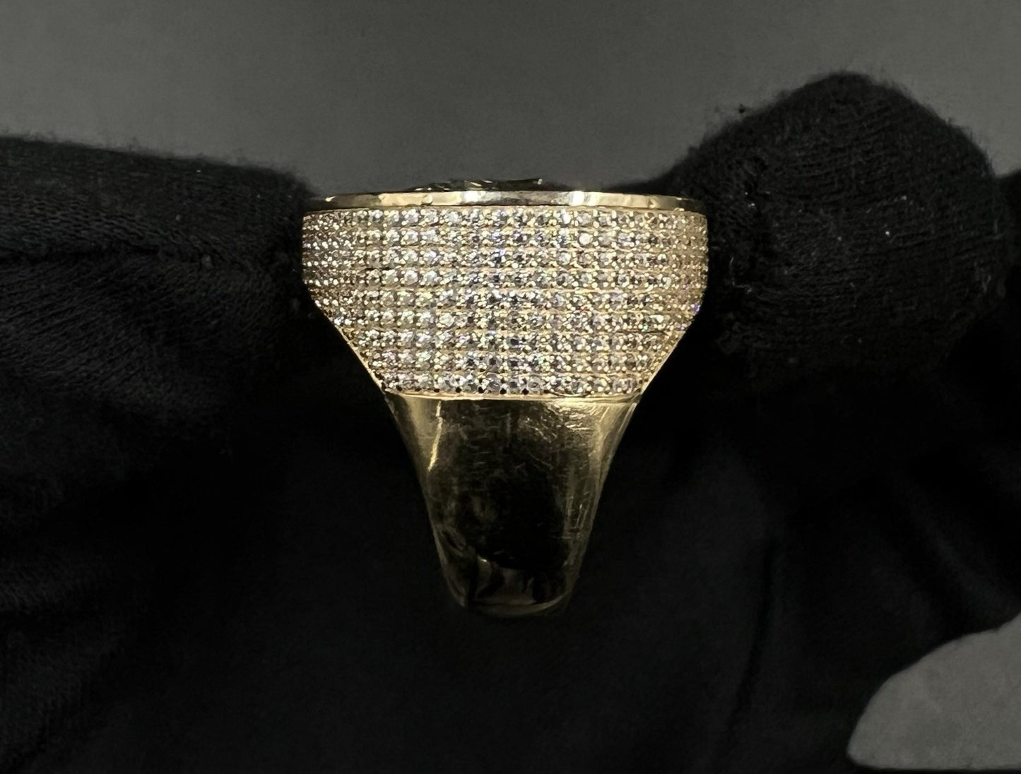 14K Semi-Solid Yellow Gold Natural Diamond Ring | Size 10 | ~1.5ct | 11.09g |