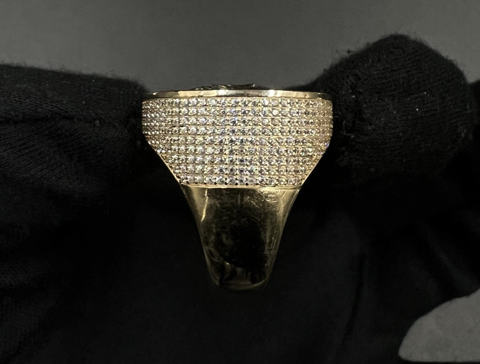 14K Semi-Solid Yellow Gold Natural Diamond Ring | Size 10 | ~1.5ct | 11.09g |