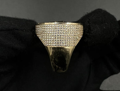 14K Semi-Solid Yellow Gold Natural Diamond Ring | Size 10 | ~1.5ct | 11.09g |