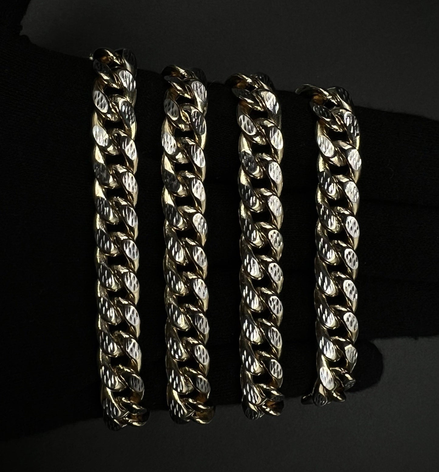 28” 10K Hollow Yellow Gold Diamond Cut Miami Cuban Chain | 57.23g | 10.2MM | Box