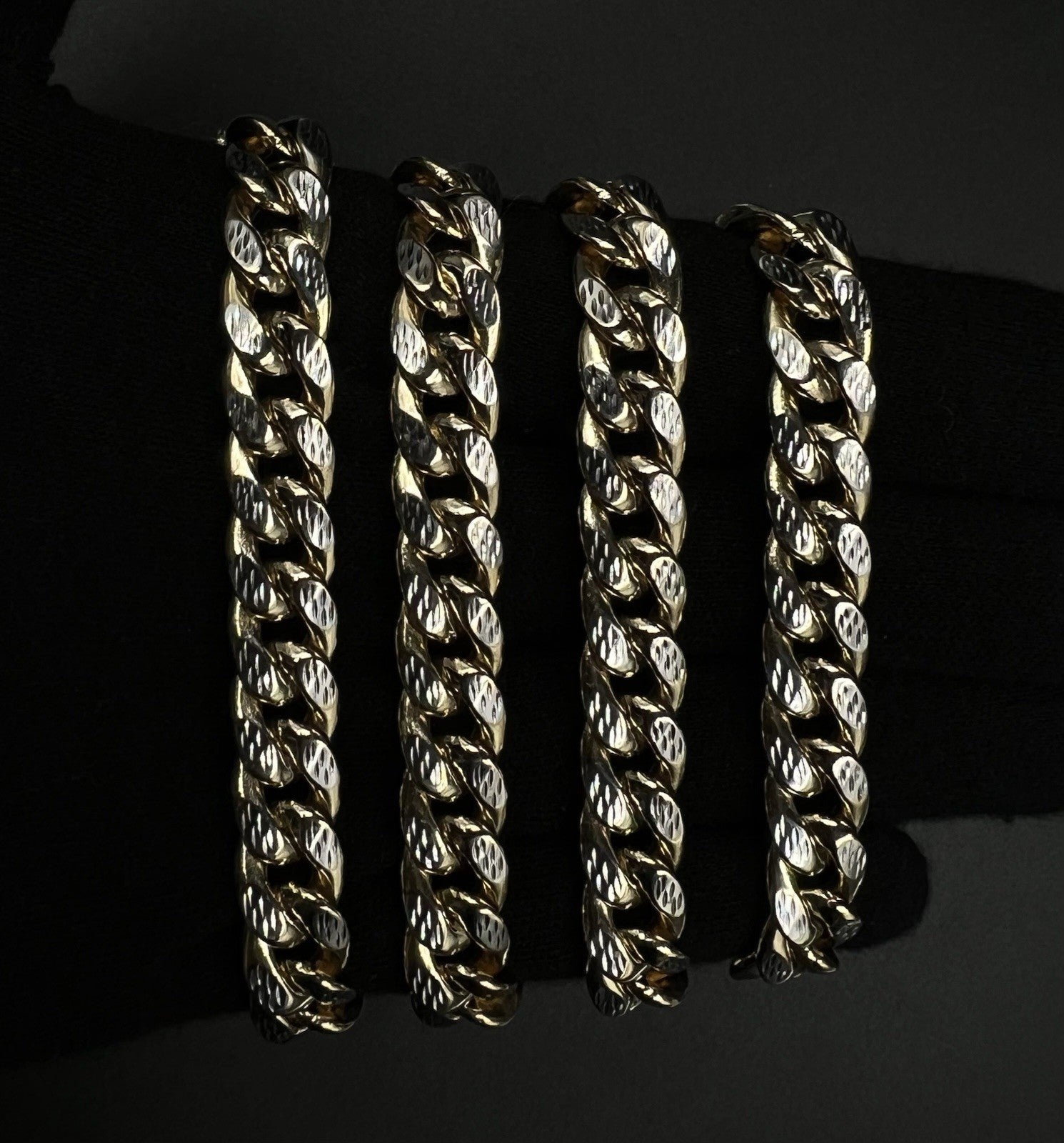 28” 10K Hollow Yellow Gold Diamond Cut Miami Cuban Chain | 57.23g | 10.2MM | Box