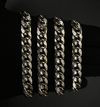 28” 10K Hollow Yellow Gold Diamond Cut Miami Cuban Chain | 57.23g | 10.2MM | Box