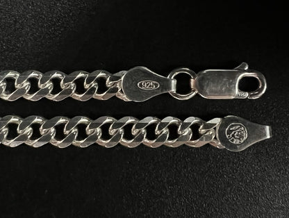26” 925 Solid Sterling Silver Diamond Cut Miami Cuban Chain 25.69g | 4.5mm Italy