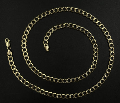 24.25” 14K Hollow Yellow Gold Diamond Cut Cuban Chain 12.95g | 6.2MM | Turkey |