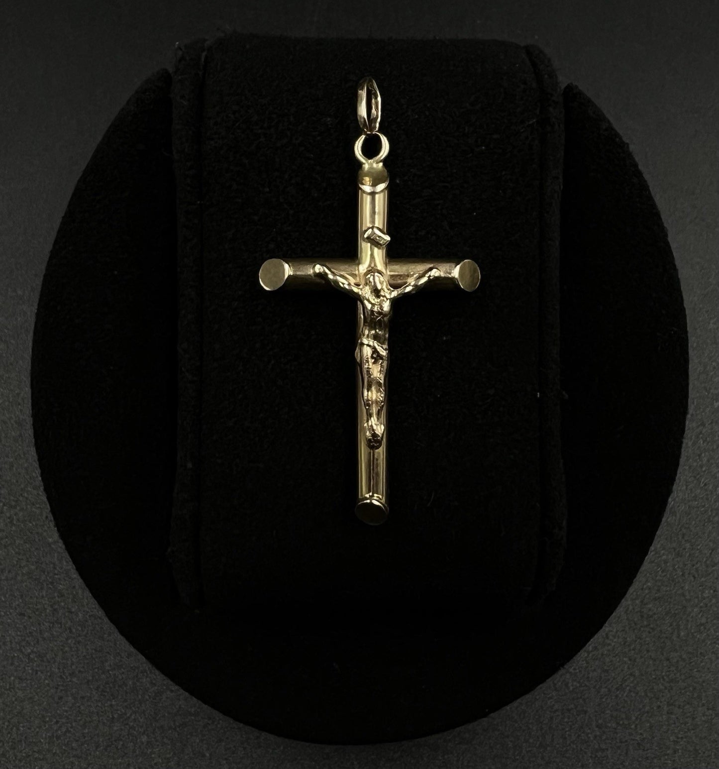 .94” x 1.67” 14K Hollow Yellow Gold Crucifix Pendant | 3.2g | 3.5MM Bail |