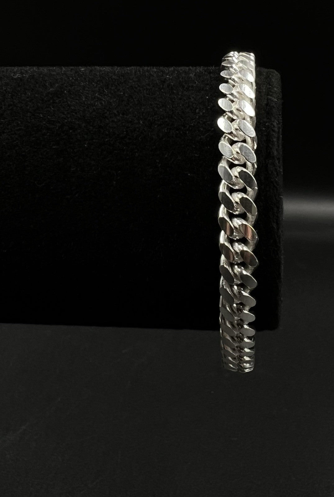 7.25” 925 Solid Sterling Silver Miami Cuban Bracelet | 17.29g | 6.3mm | Italy |