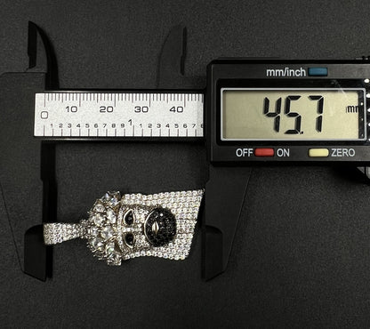 .84” x 1.8” 925 Semi-Solid Sterling Silver Jesus Face Pendant 11.44g 7.5MM Bail