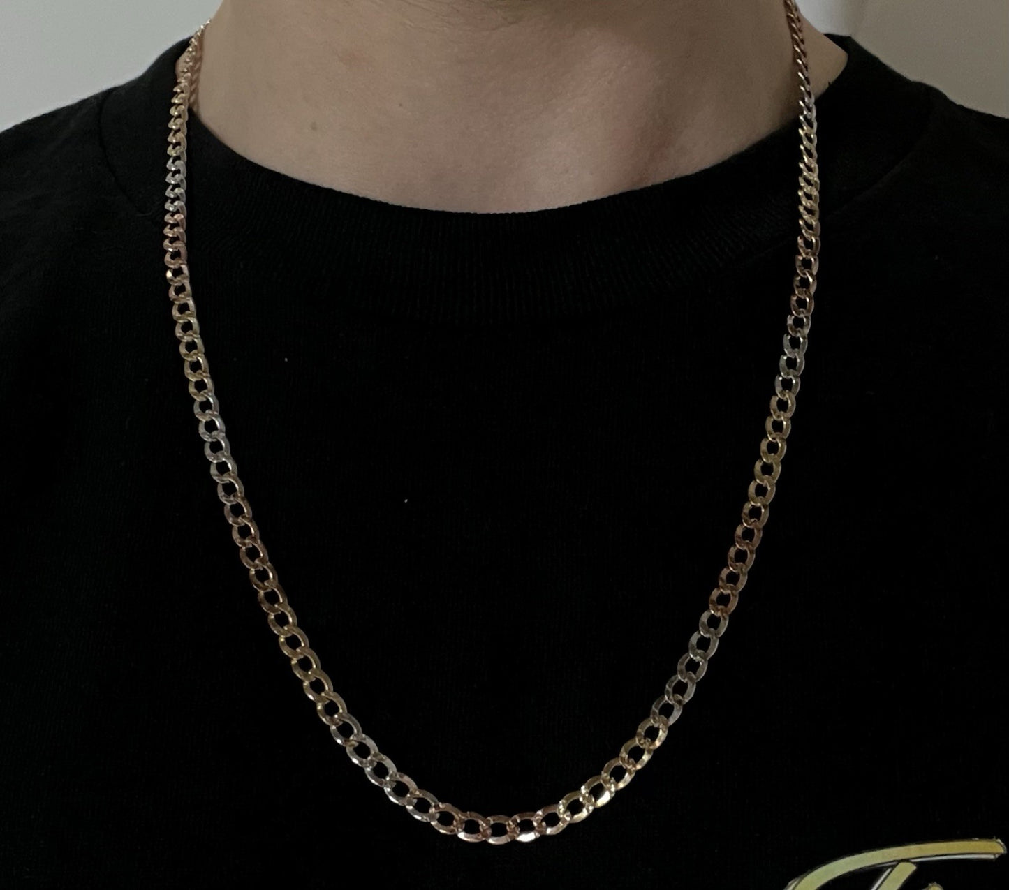 24” 10K Hollow Tri-Tone Gold Diamond Cut Cuban Chain | 10.34g | 4.9MM | Lobster