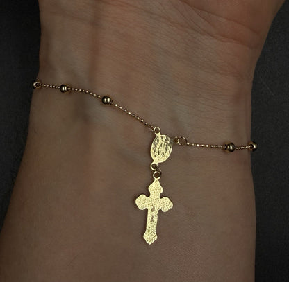7.5” 14K Semi-Solid Yellow Gold Diamond Cut Charm Bracelet | 2.31g | 2.8mm |