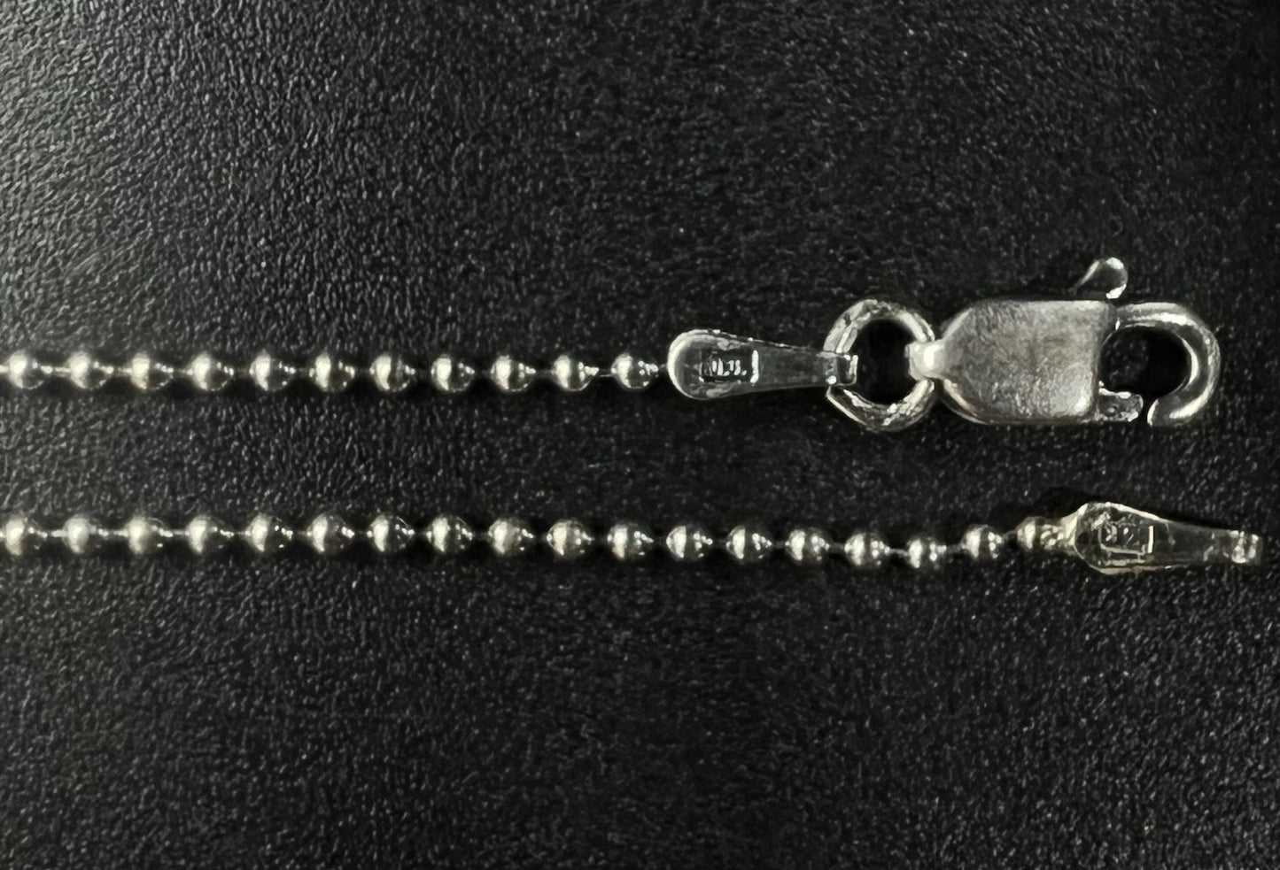 18” 14K Semi-Solid White Gold Ball Chain | 2.61g | 1.2MM | Italy | Lobster |