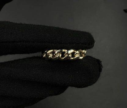 10K Solid Yellow Gold Miami Cuban Ring | Size  10.25 | 7g | 6mm Wide |