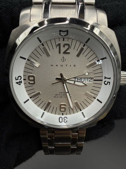 Nautis Stealth Professional Diver 45MM Men’s Day/Date Swiss MVMT Watch GL2087-D