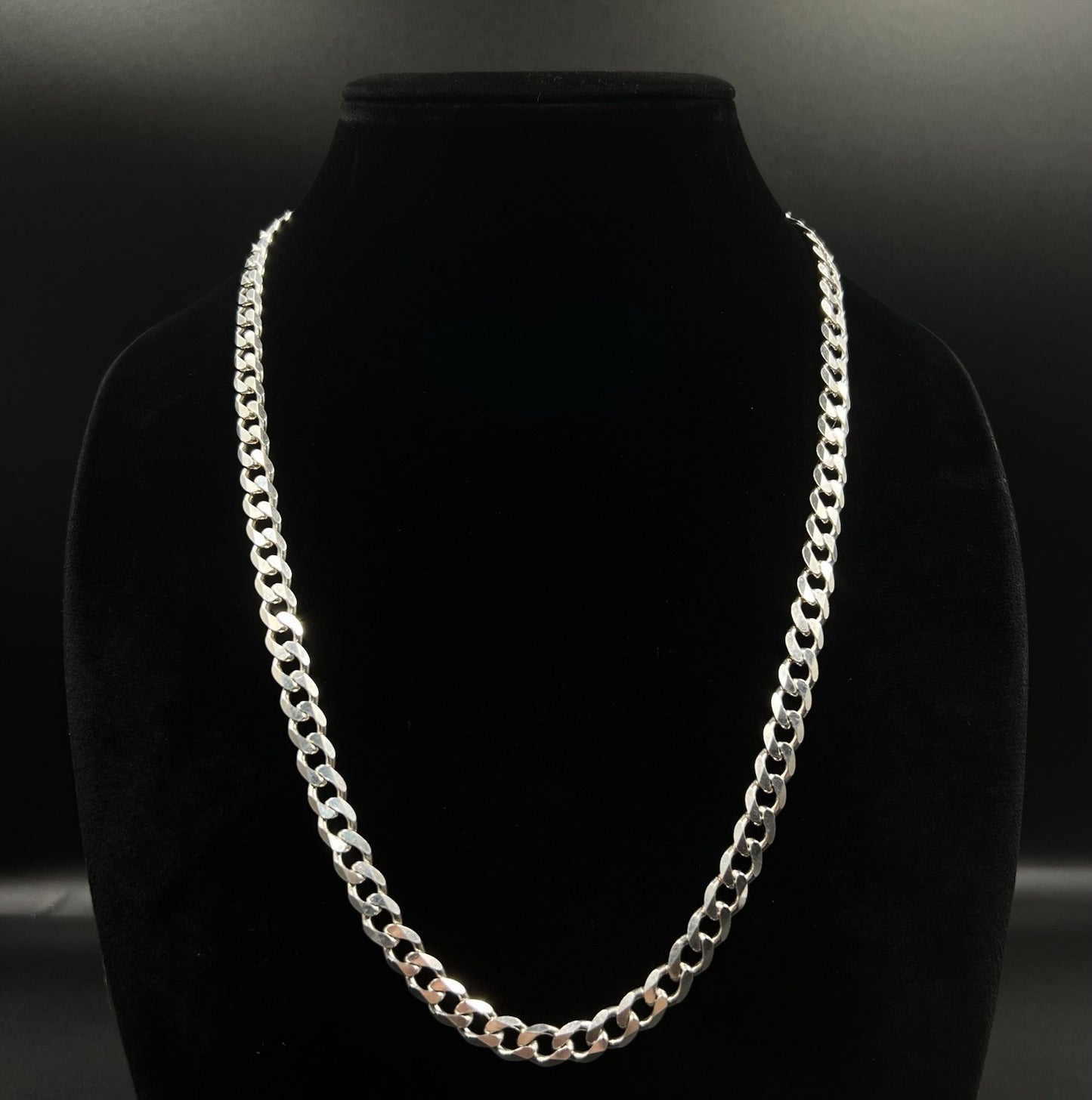 24” 925 Solid Sterling Silver Diamond Cut Cuban Chain | 52.65g | 7.6MM | Italy |