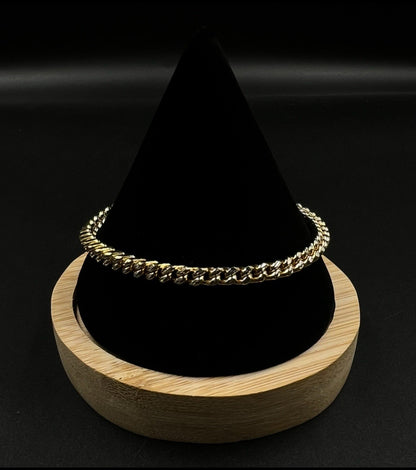 8.25” 10K Semi-Solid Yellow Gold Diamond Cut Franco Box Bracelet 11.83g | 4.7MM