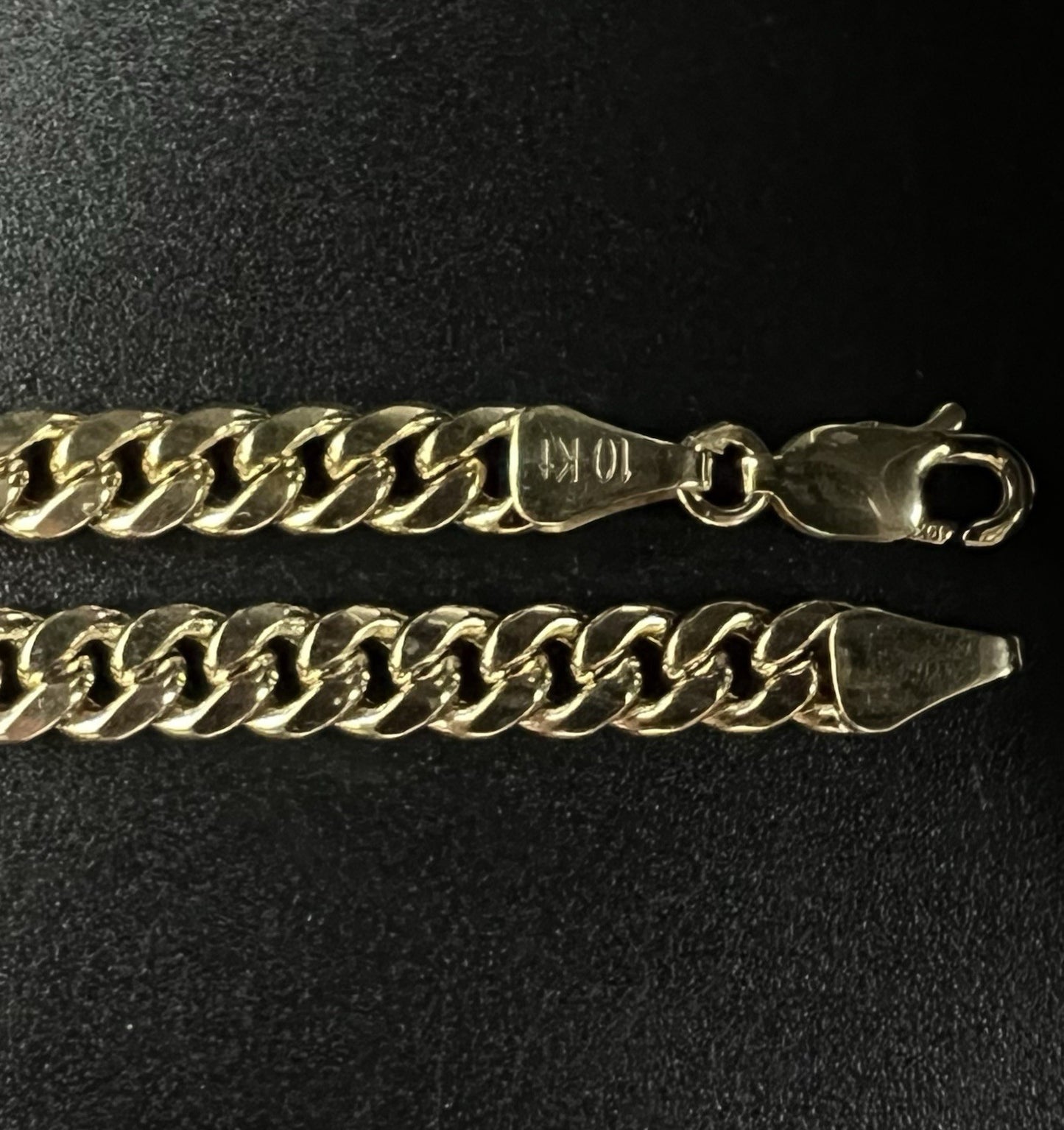 20” 10K Hollow Yellow Gold Miami Cuban Chain | 10.32g | 4.6mm | Lobster Clasp |