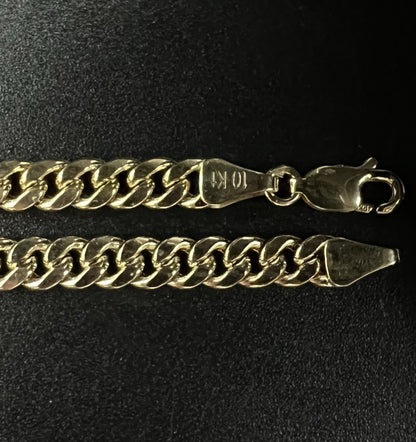 20” 10K Hollow Yellow Gold Miami Cuban Chain | 10.32g | 4.6mm | Lobster Clasp |