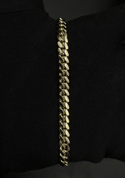 7.75” 10K Solid Yellow Gold Miami Cuban Bracelet | 27.57g | 6.8mm | Box Clasp |