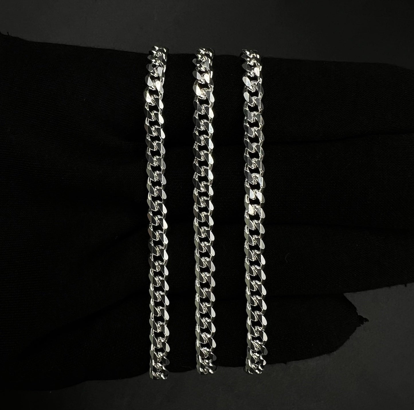 22” 925 Solid Sterling Silver Diamond Cut Miami Cuban Chain 29.51g | 4.8mm Italy