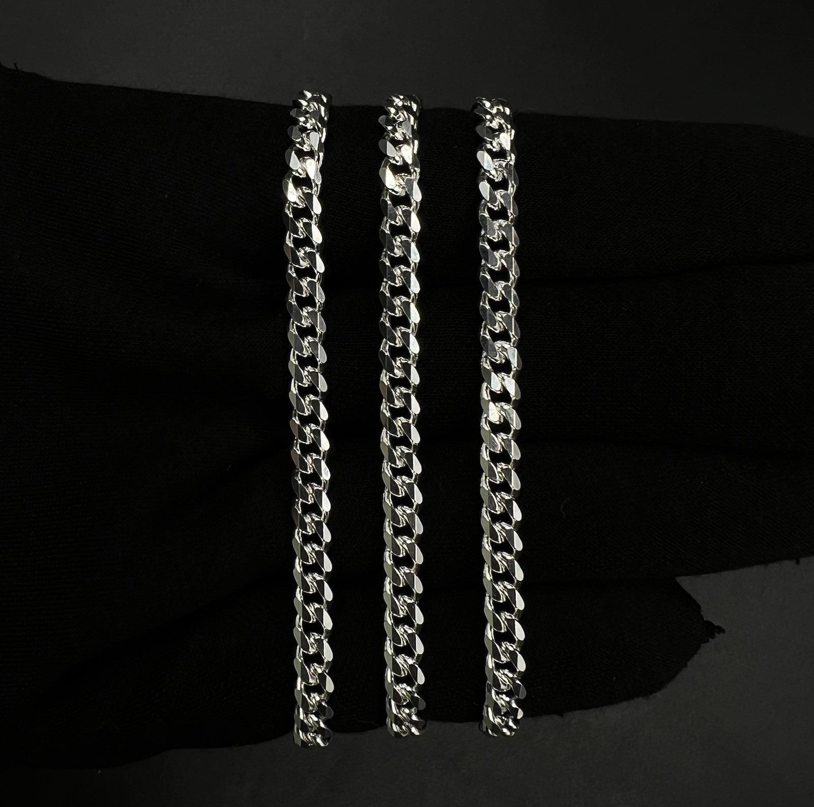 22” 925 Solid Sterling Silver Diamond Cut Miami Cuban Chain 29.51g | 4.8mm Italy