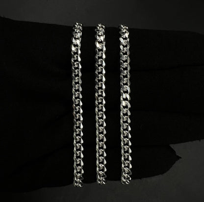 22” 925 Solid Sterling Silver Diamond Cut Miami Cuban Chain 29.51g | 4.8mm Italy