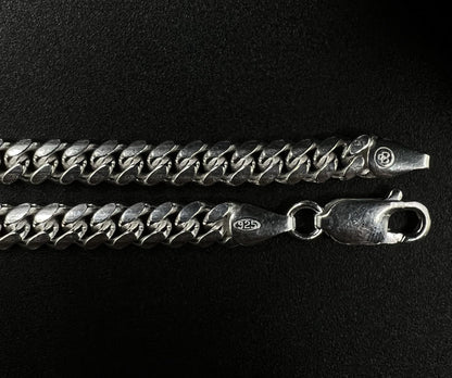 20” 925 Solid Sterling Silver Diamond Cut Miami Cuban Chain 36.55g | 5.4MM Italy
