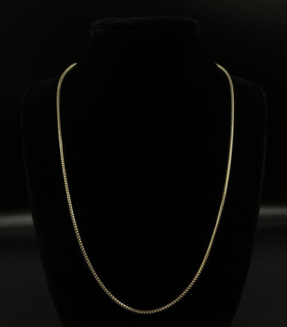 20” 14K Solid Yellow Gold Diamond Cut Franco Box Chain | 7g | 1.5MM | Jacoje |