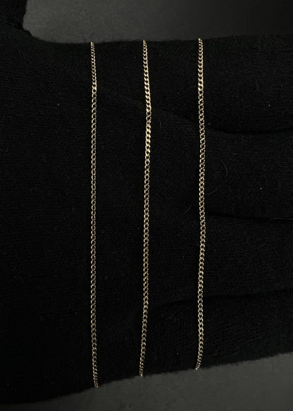 22” 14K Hollow Yellow Gold Diamond Cut Cuban Chain | 1.52g | 1.1MM | Lobster |