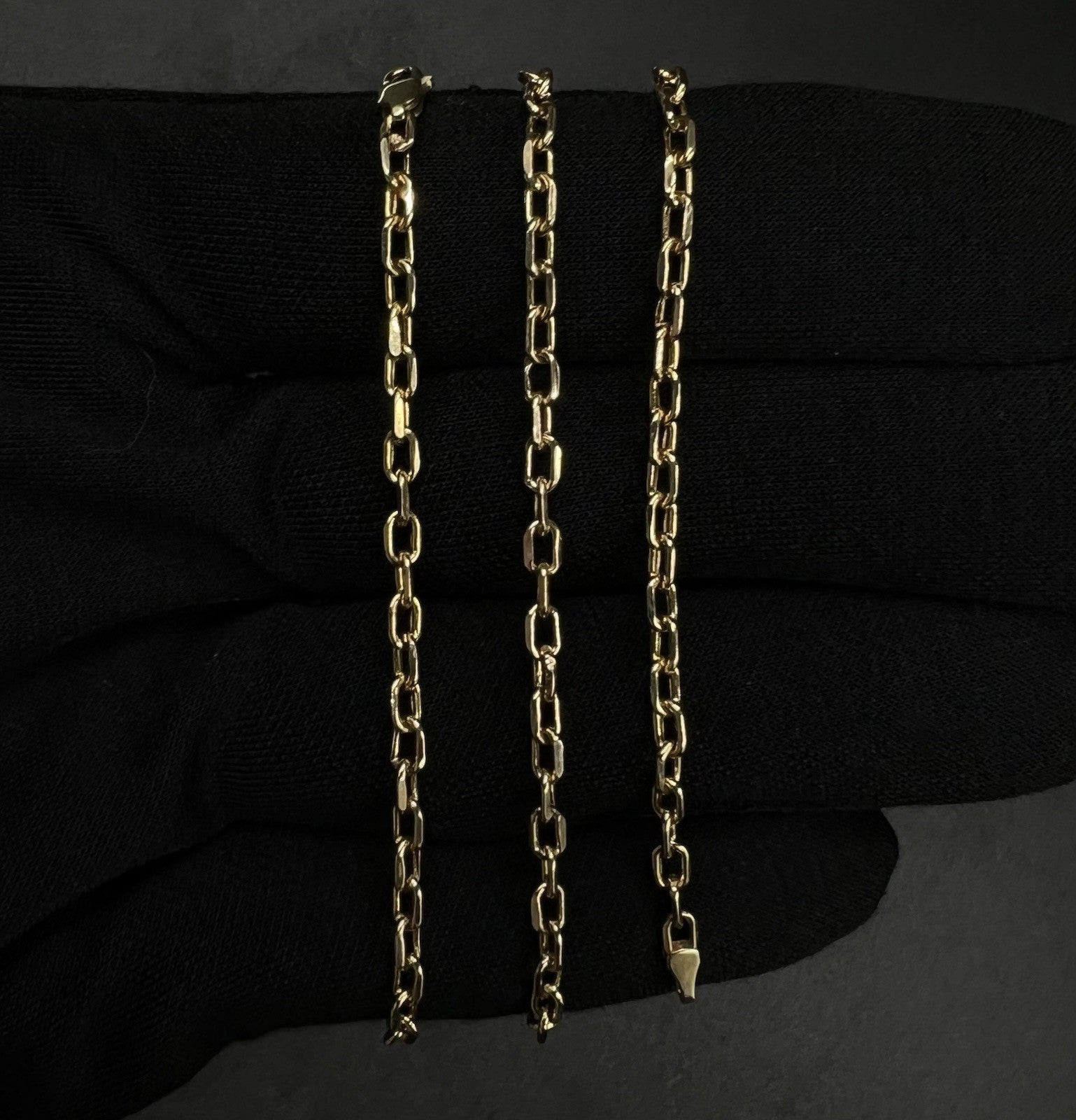 17.5” 14K Hollow Yellow Gold Cable Chain | 4.16g | 2.9mm | Lobster Clasp |
