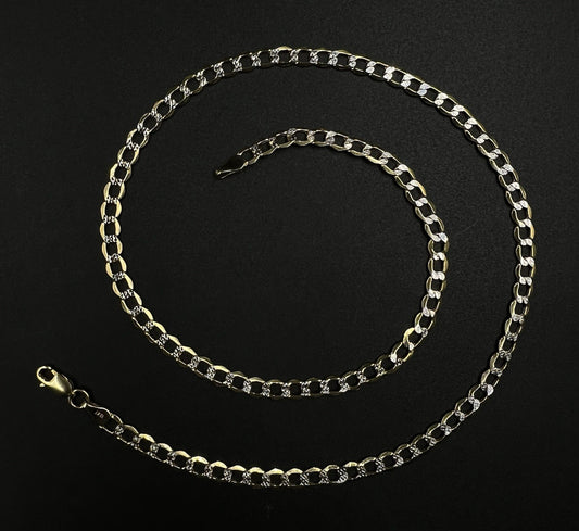 18” 10K Hollow Yellow Gold Diamond Cut Cuban Chain | 5.53g | 4.5MM | Lobster