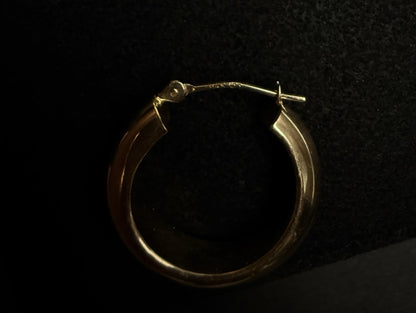 .75” 14k Hollow Yellow Gold Hoop Earrings | 1.63g | 5mm Thick | Hinged |
