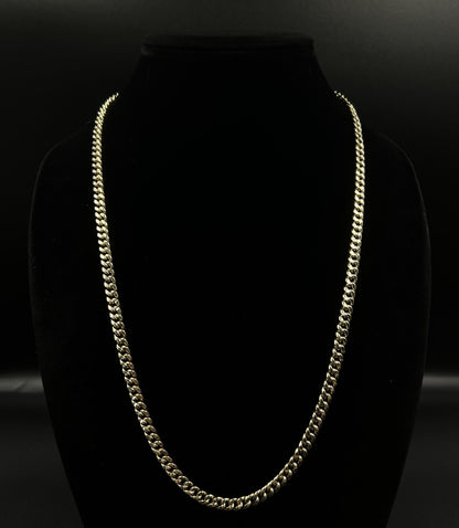 26” 10K Hollow Yellow Gold Diamond Cut Miami Cuban Chain | 22.10g | 6MM | Box |