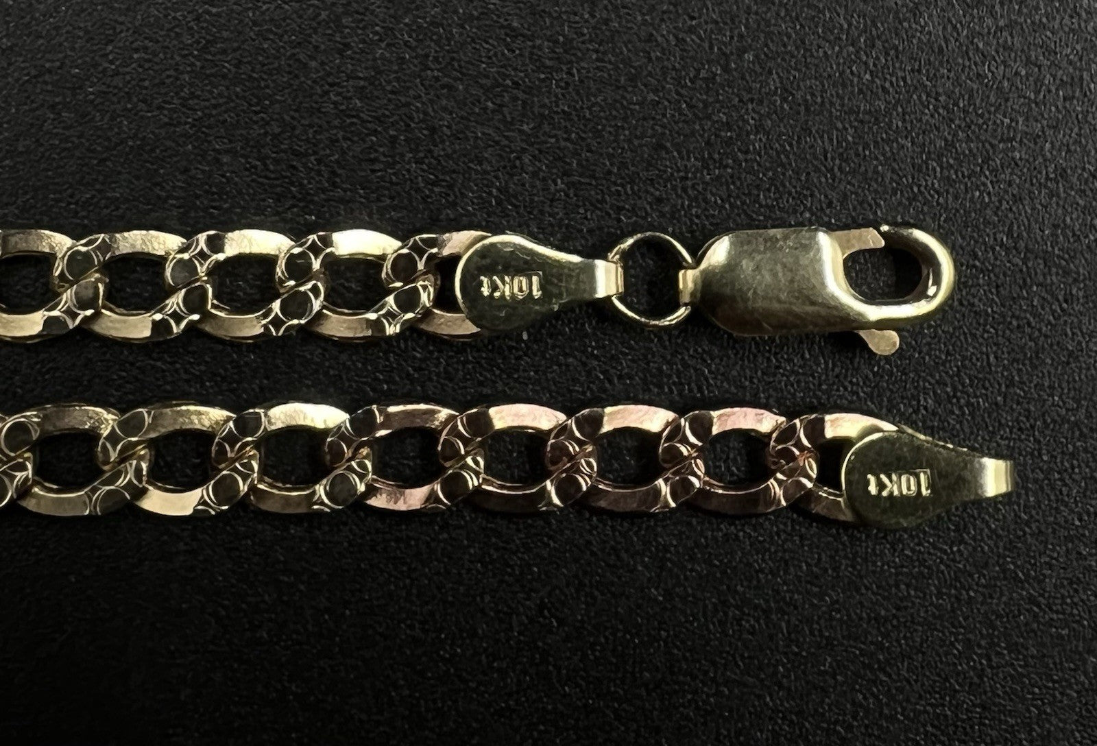 24” 10K Hollow Tri-Tone Gold Diamond Cut Cuban Chain | 10.34g | 4.9MM | Lobster