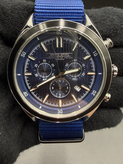 Jorg Gray 47MM Men's Chronograph Watch - Blue Dial - Swiss Ronda - JG6900 - 100M
